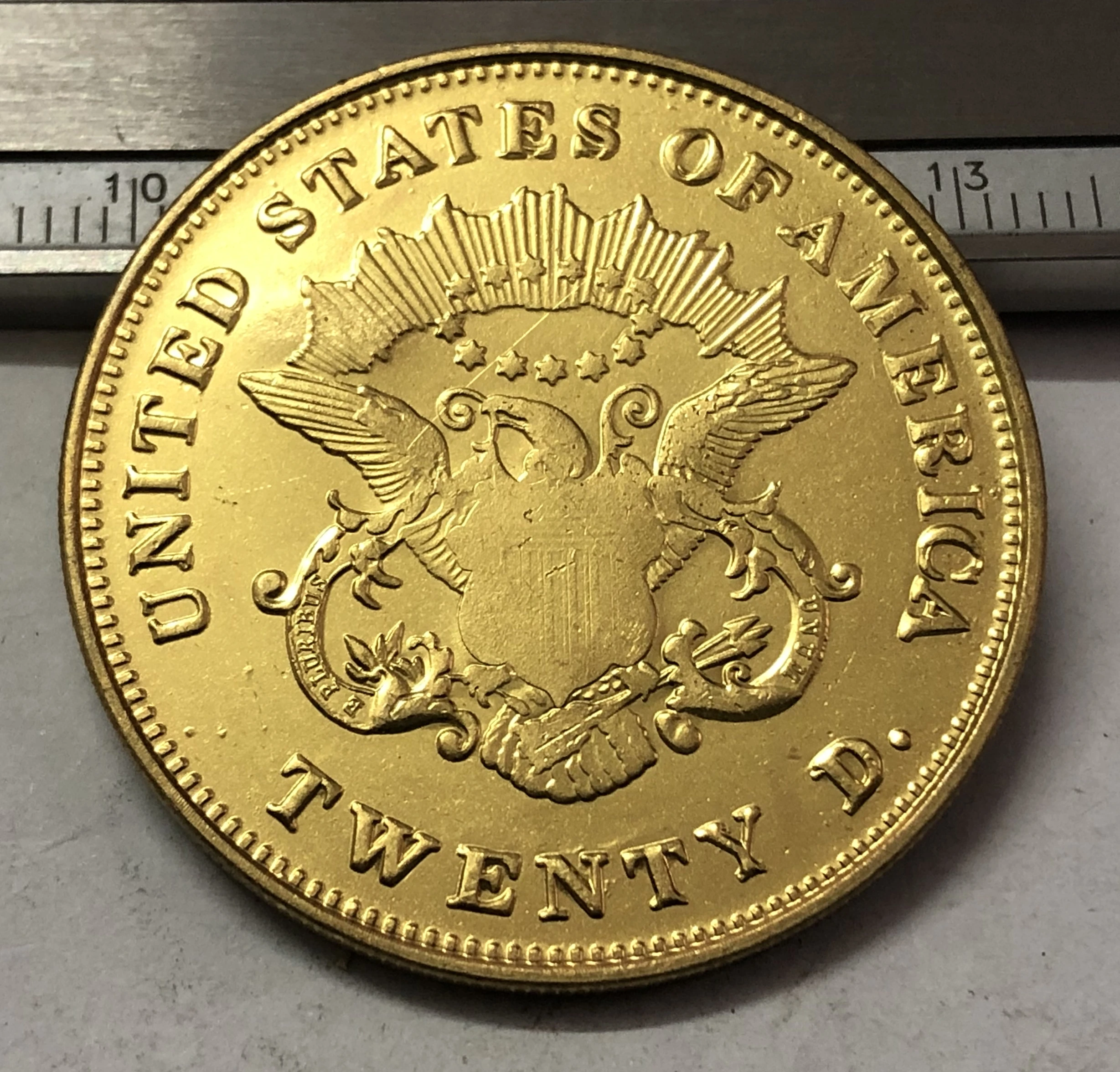 1858 P.O.S США Свобода головы (без девиза на обратной стороне) Искусственная кожа