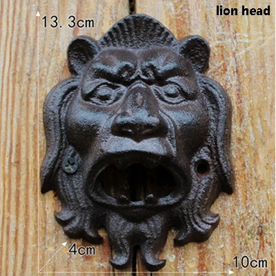 lion head Европейский Винтажный дизайн головы льва домашний бар Декор настенный чугунный открывалка для пивных бутылок - Цвет: lion head