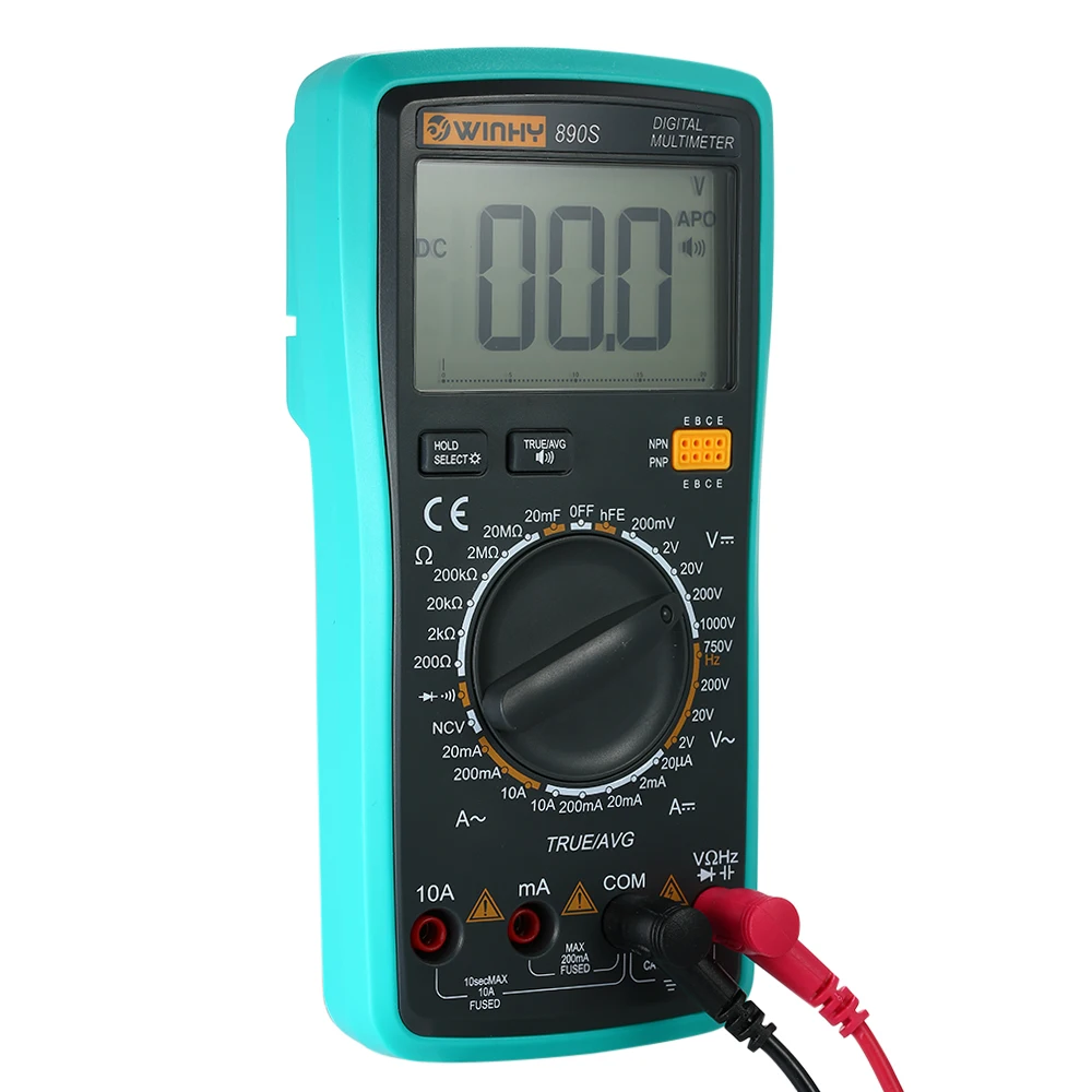 

LCD Digital Multimeter Voice NCV Multimeters True RMS multimetro DC/AC Voltage Current Meter Capacitance Resistance Diode Tester