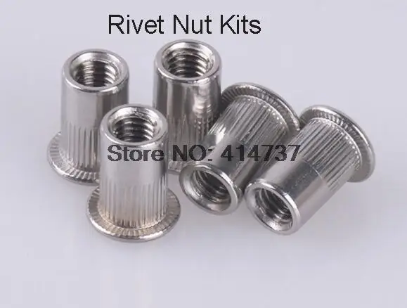 

100pcs/lot 25pcs each M3 M4 M5 M6 SUS 304 Rivet Nut kits stainless steel insert nut ss rivet nut kit