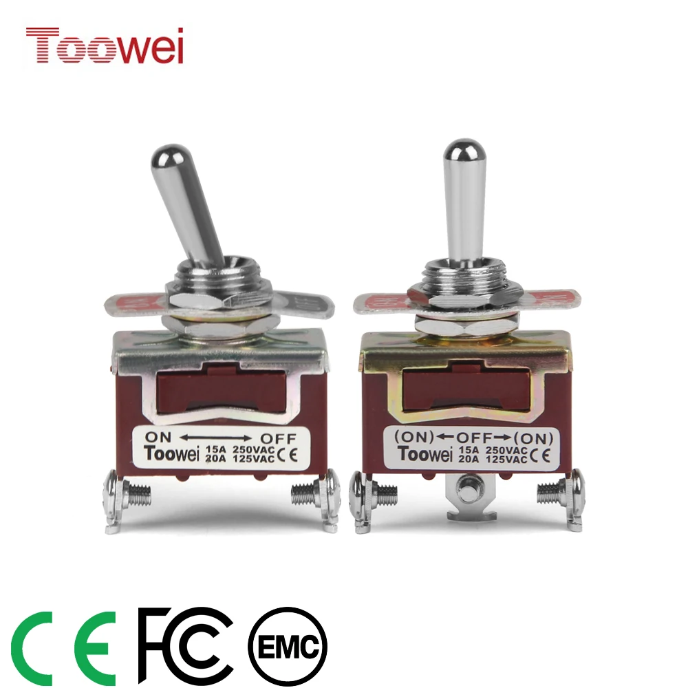 Тумблер 15A 250V 20A 125V SPST SPDT 2 3 Pin винт типа вкл/Выкл Вкл/Выкл/вкл CE FCC EMC сертификат для