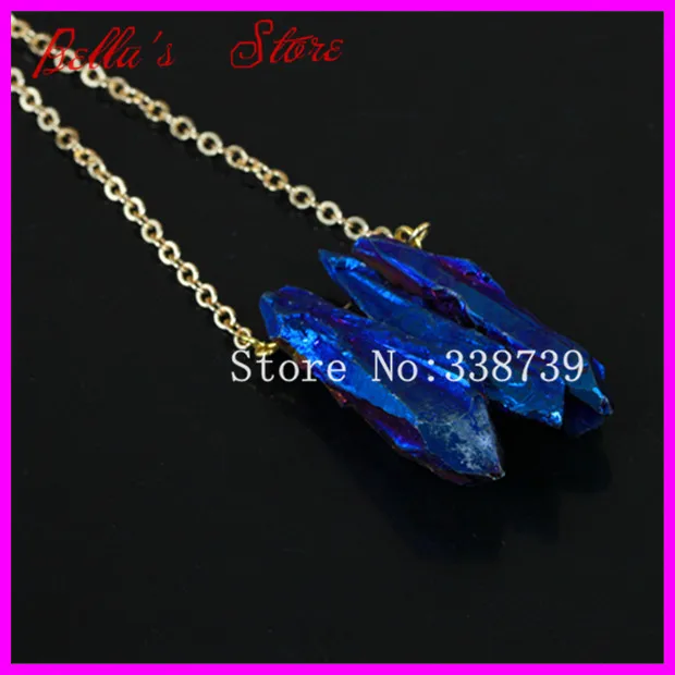 1 шт. ожерелье из титанового кварца с шипами|spike necklace|crystal point necklacenecklace chain |