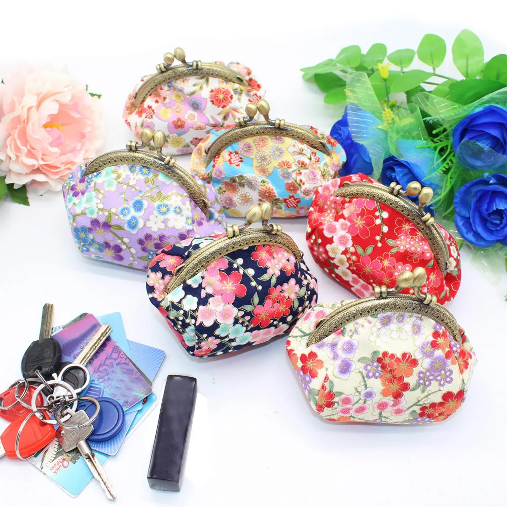 Aelicy Women Short Printing Flower Snacks Coin Purse Holders Wallet Bag Leather Credit Id Card Holder Key Handbag | Багаж и сумки