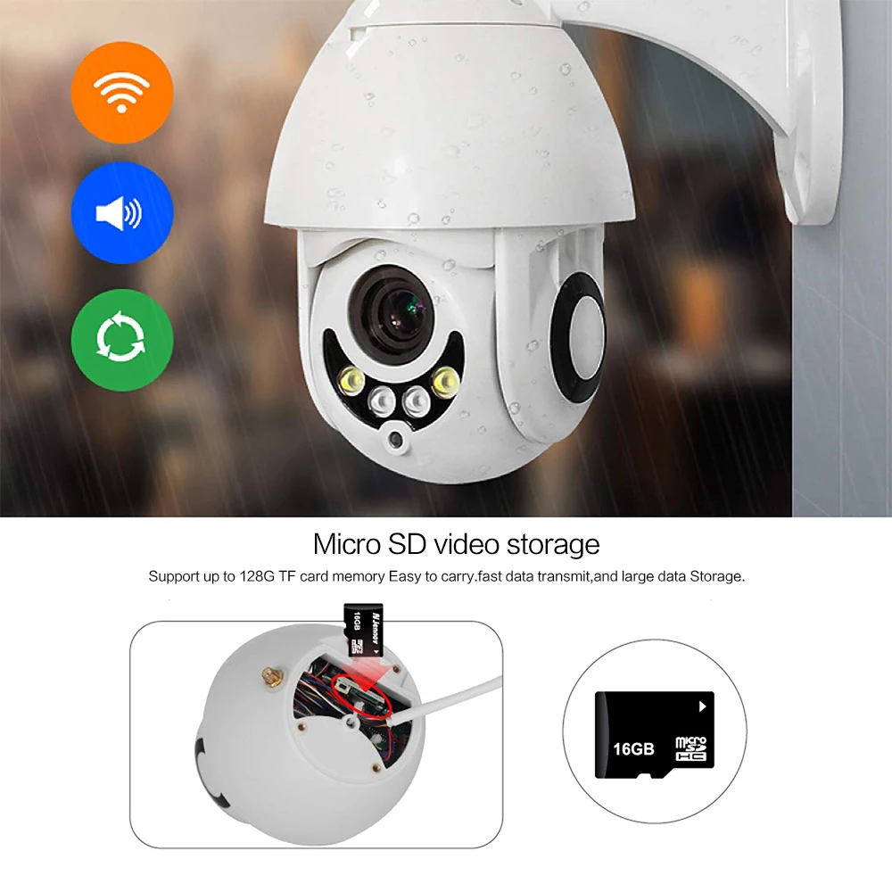 Уличная PTZ IP-камера 1080p 2 МП | Безопасность и защита