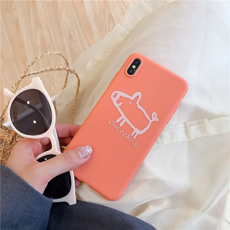 Чехол для телефона с милой Свинкой iphone XS Max X XR Мягкий силиконовый чехол из ТПУ 6 6s 7