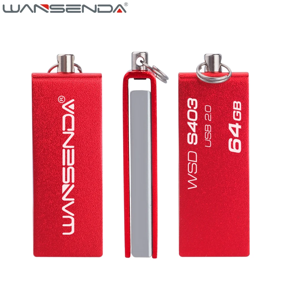 Wansenda Водонепроницаемый миниатюрный usb флеш накопитель 4 ГБ 8 16 32 64 128 цветной