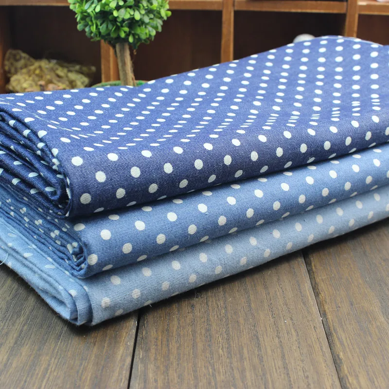 Pure cotton denim fabrics Cotton printing micro spring water to wash jeans diy handmade quilts garment accessories 1.45*1m | Дом и сад