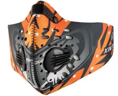 Q330 orange Q331 XINTOWN мужские спортивные велосипедные дышащие угольные фильтры маска для лица велосипедная Пылезащитная смога полумаска для лица из неопрена PM2.5 - Цвет: Q330 orange