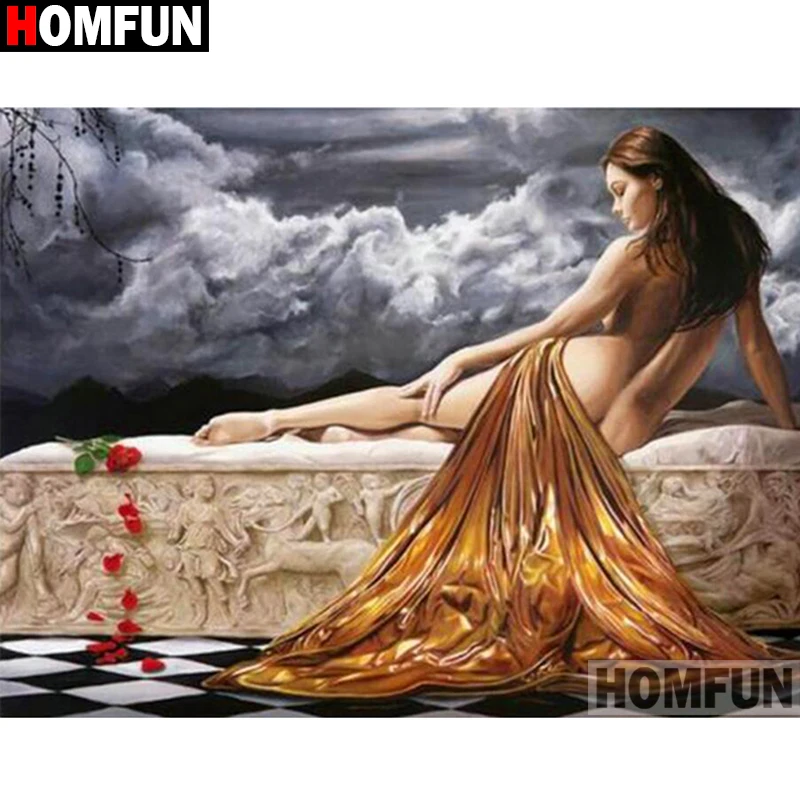 Алмазная живопись HOMFUN A16402 сделай сам полноразмерная/круглая вышивка крестиком с