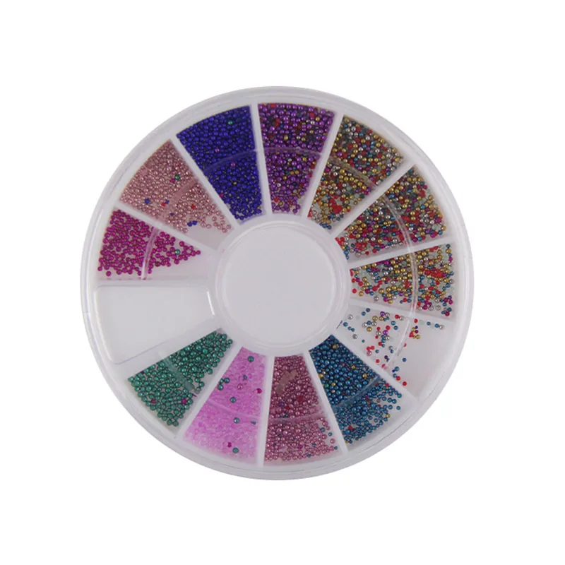 2000 шт ногтей декоративные акриловые Типсы колеса многоцветные маникюрные