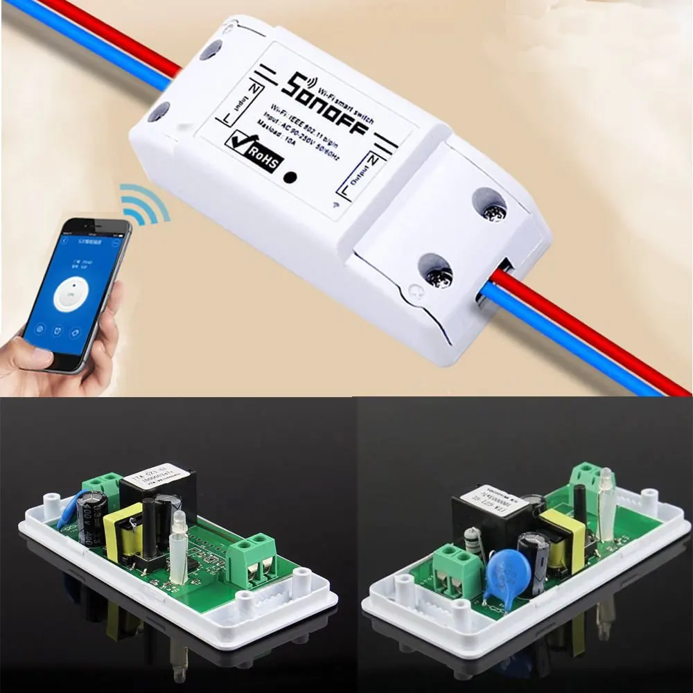 Sonoff WiFi Smart Switch Беспроводной удаленного Управление выключатель питания