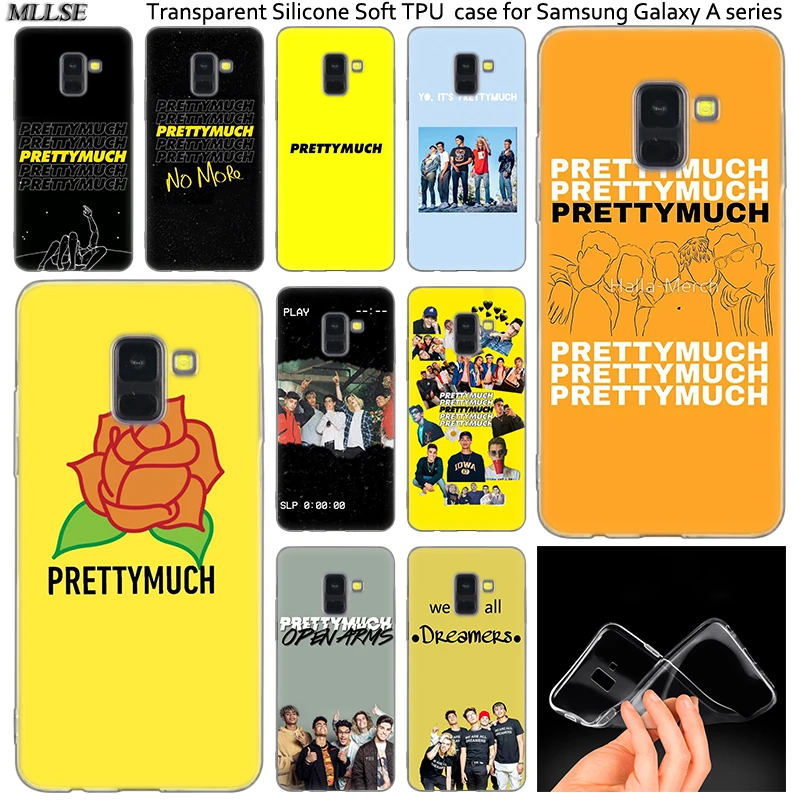 PrettyMuch Band Силиконовый чехол для Samsung Galaxy A50 A30 A10 A40 A6 A8 плюс A20 E A5 A7 2018 2017 2016