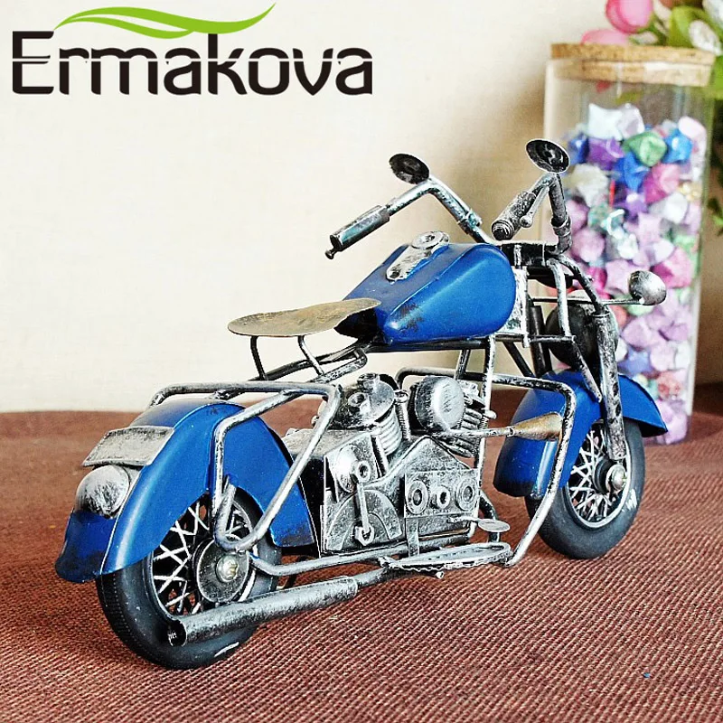 ERMAKOVA винтажная модель мотоцикла Ретро фигурка двигателя Железный мотоцикл