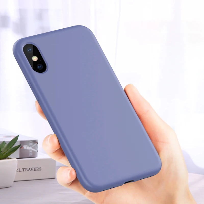 Жидкий силиконовый чехол для телефона iPhone 6 7 8 plus защитный X XR XS MAX iphonex 7plus x