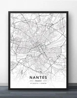nantes nice nimes orleans perpignan reims rennes rouen saint etienne paul strasbourg toulon toulouse tours france map poster