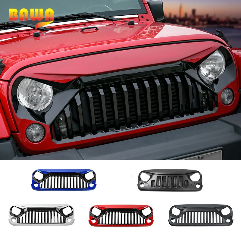 BAWA гоночные грили для Jeep Wrangler JK 2007- передняя решетка аксессуары для гриля для Jeep Wrangler JK автомобильные внешние аксессуары