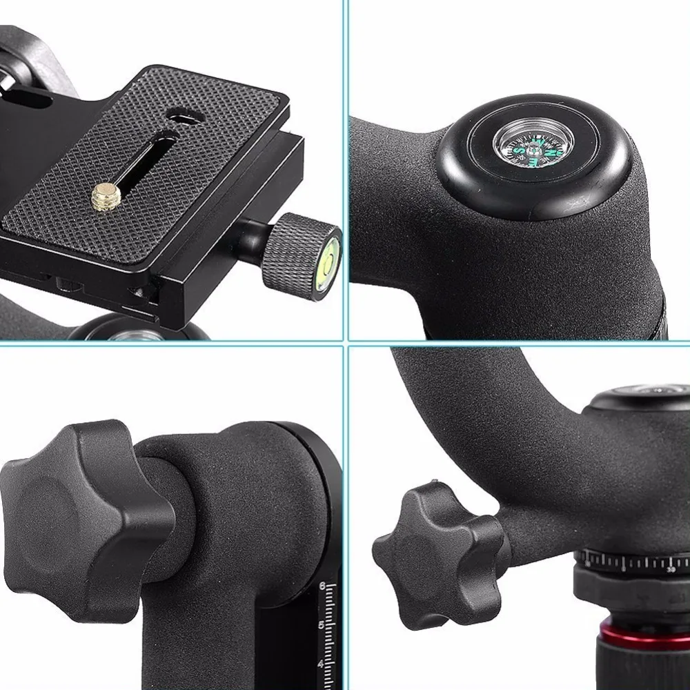 360 градусов панорамный шарнирный штатив с панорамной быстроразъемной пластиной для цифровых зеркальных