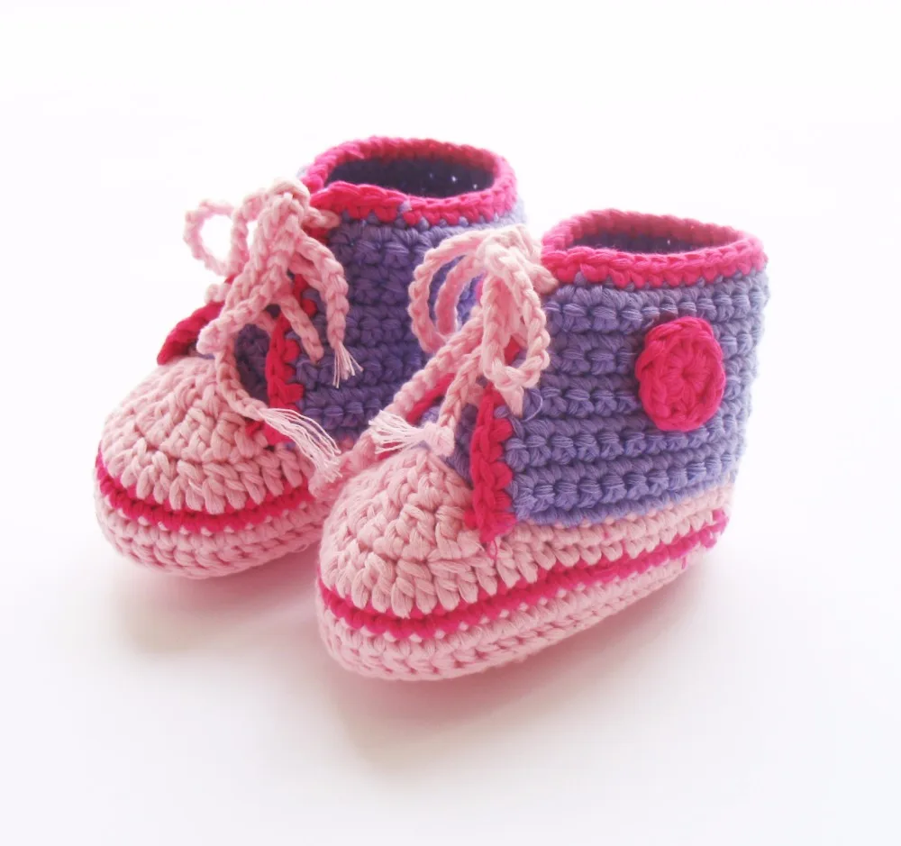 Детские тапочки ручная вязка обувь для новорожденных пинетки детей 0 12