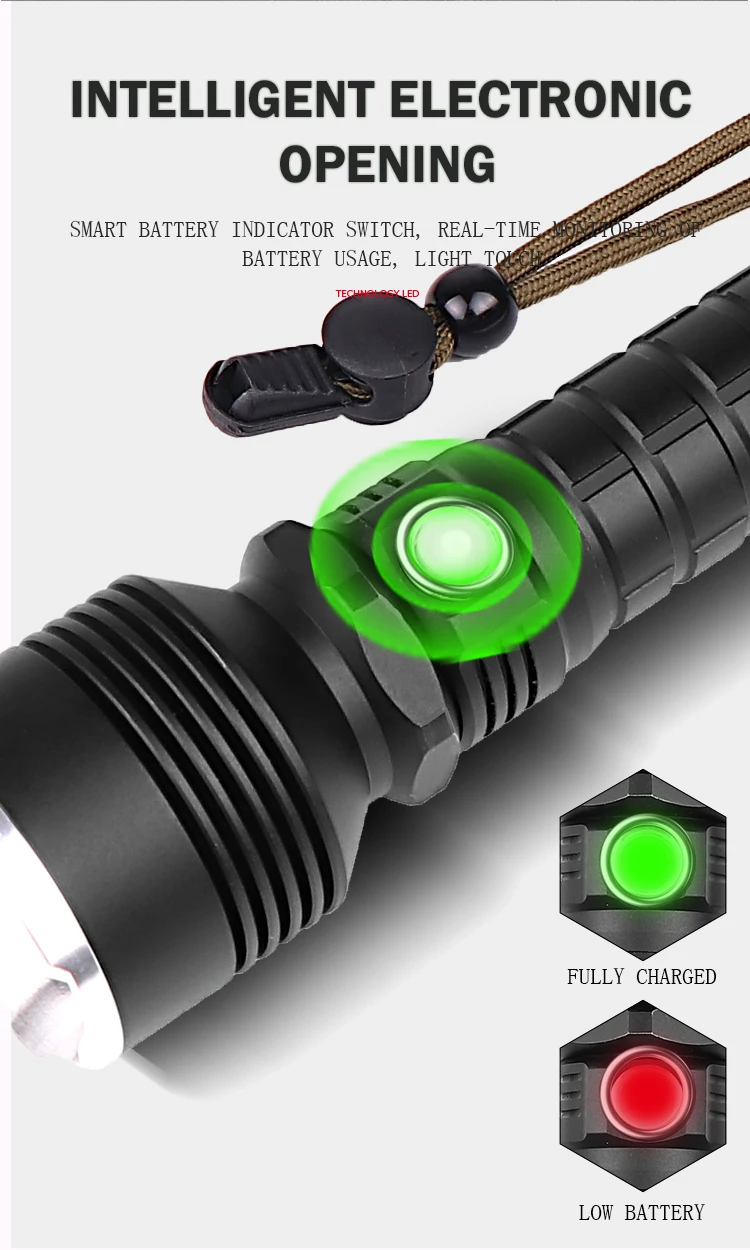 7000lumens Led flashlight XHP70.2 Most Powerful led torch USB Zoom xhp70 xhp50 18650 26650 Rechargeable Best Camping Lamp light