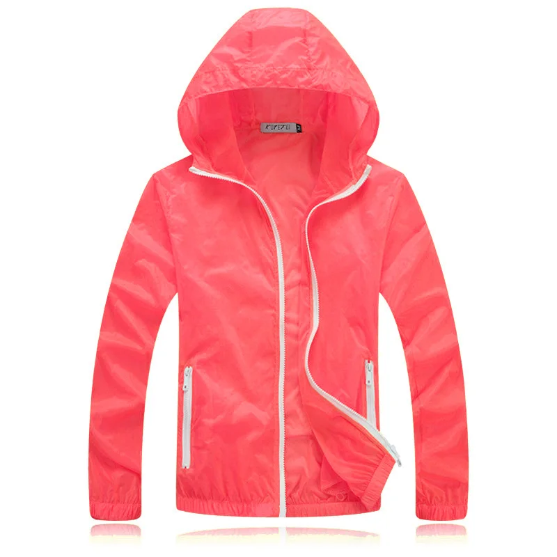 Уличные цельные ветрозащитные куртки для бега женщин и мужчин тонкая кожаная