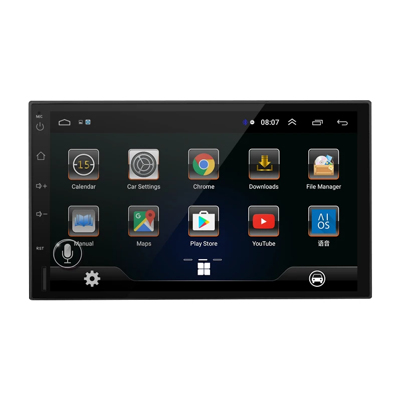 7 дюймов 2.5D 1024*600 HD сенсорный экран стерео с FM AM Bluetooth GPS зеркальное соединение