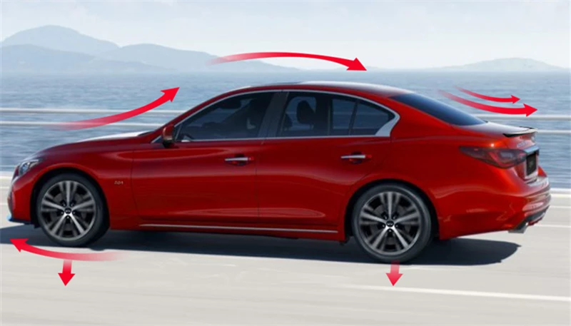 Применение для Infiniti Q50 спойлер 15 16 17 18 лет задний Багажник крыло губ Разделение трех сегментов аксессуары автомобиля ремонт углеродного волокна
