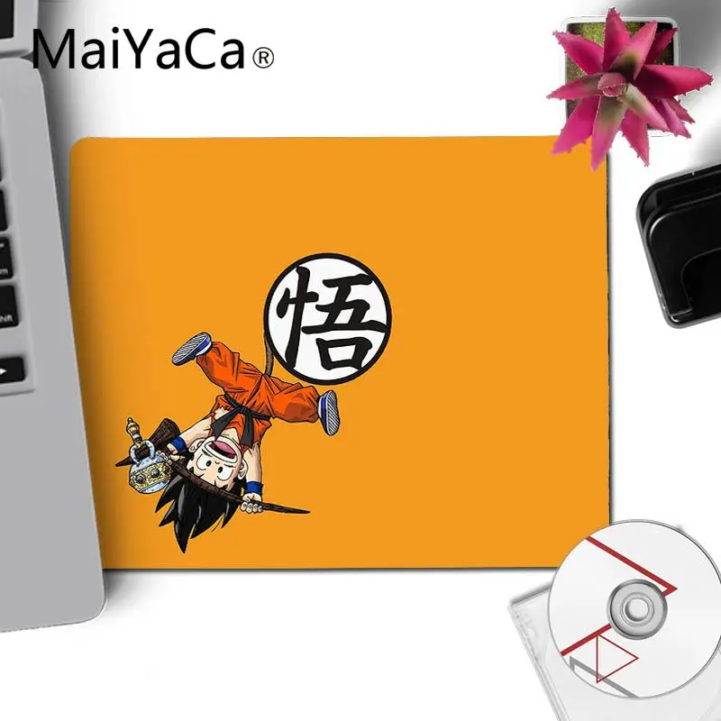No Lock Edge18x22cm MaiYaCa высокое качество Dragon Ball DBZ Goku логотип маленькие коврики для игровой мыши Настольный коврик DIY дизайн игровой коврик для мыши для ПК ноутбук - Цвет: No Lock Edge18x22cm