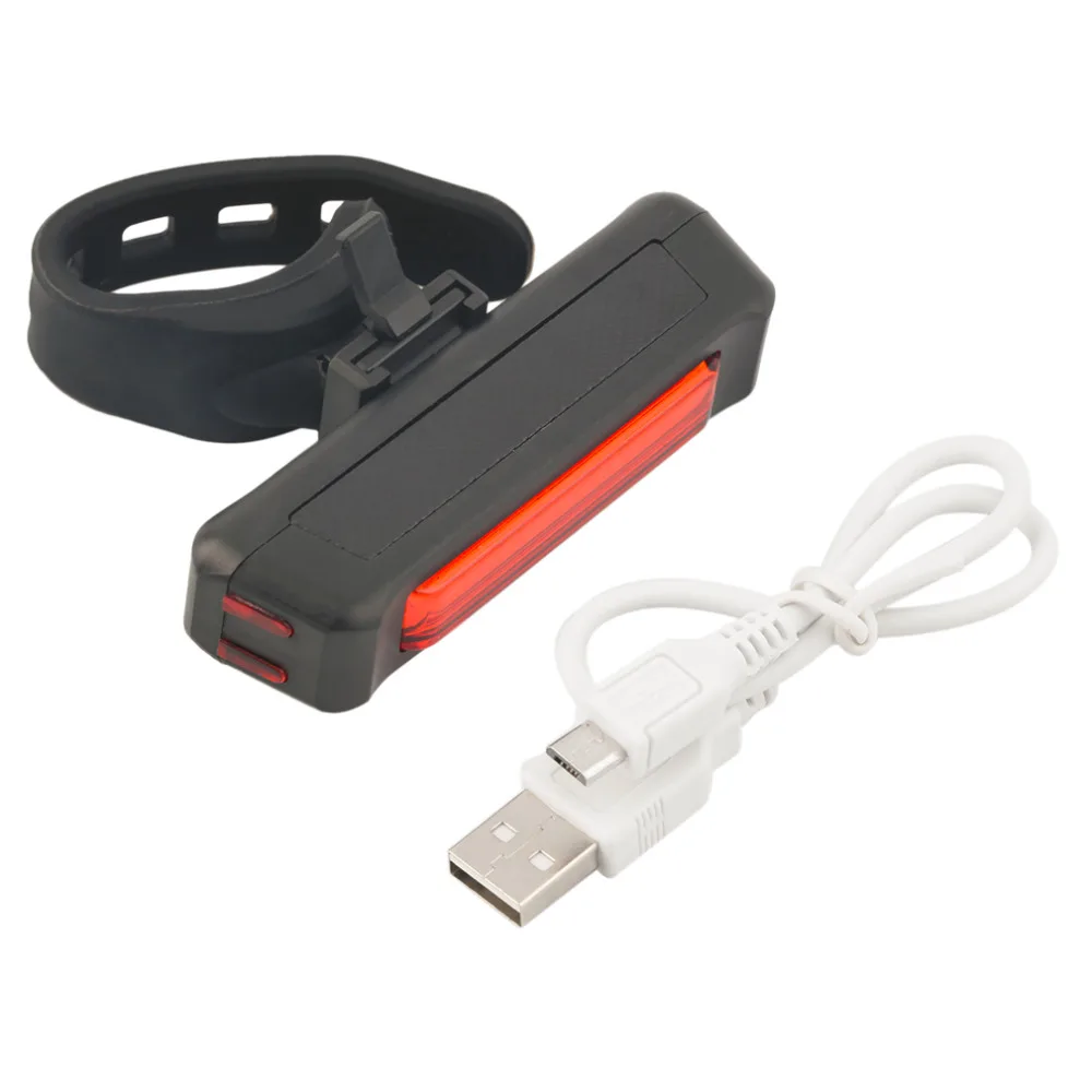 USB Перезаряжаемый велосипедный светильник Задний защитный задний фонарь для