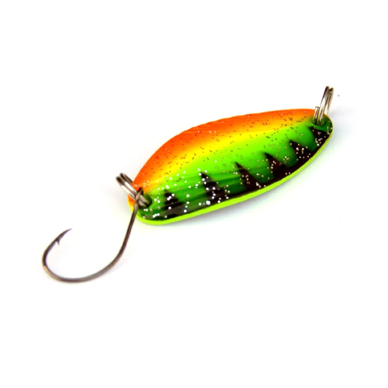 

5PCS 4.5g fishing metal shone spoon baits metal spinner lure trout spoon mini bait wobbler artificial spoon