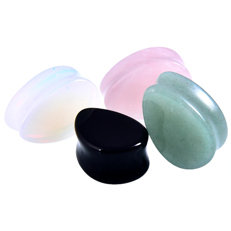 

SWANJO Pair Stone Teardrop Ear Plugs Tunnel Piercings Plugs Earring Gauges Expanders Stretcher Plug Fashion Body Pircings Ring