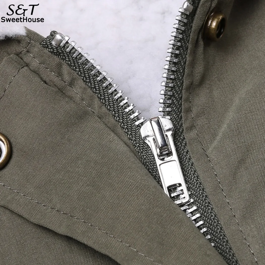 Осенне-зимняя женская куртка 2017 Повседневная Женская пальто из искусственного