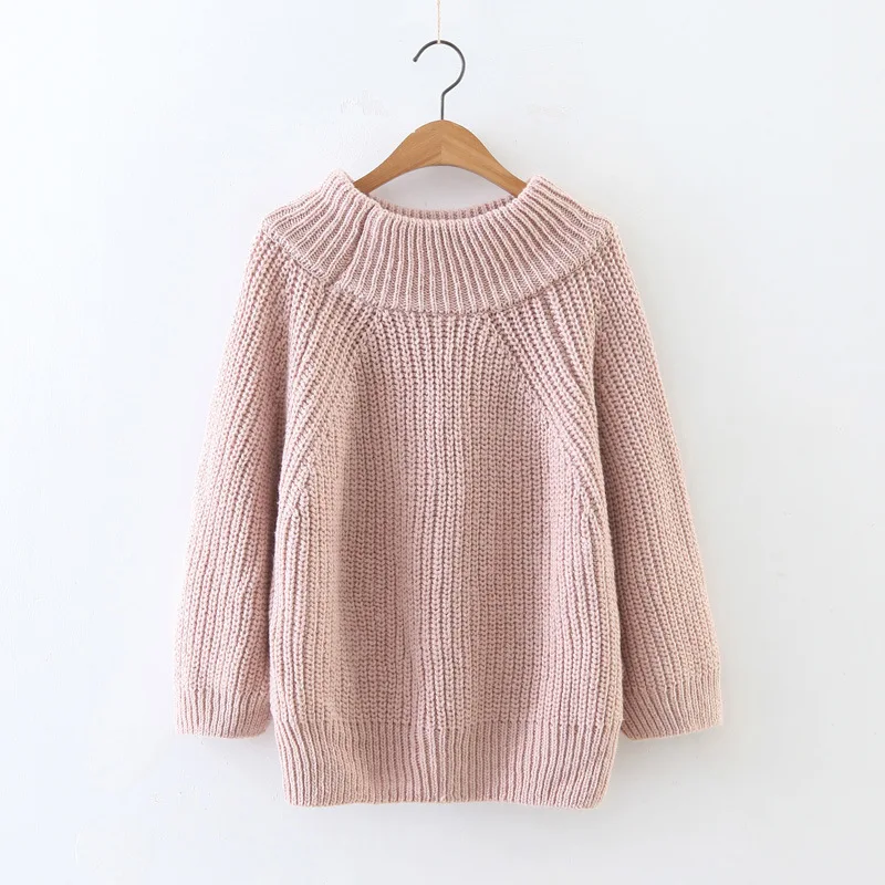 Осень 2018 крупной вязки пуловер вязаный зимний женский свитер Женский Зимний