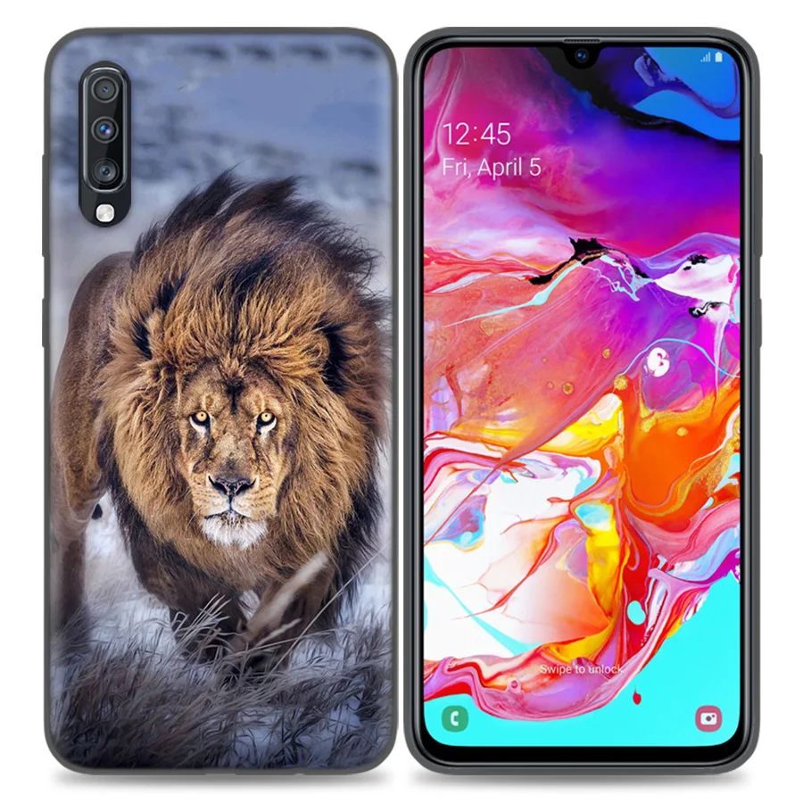 Silicone Case Cover For Samsung Galaxy A50 A80 A70 A60 A40 A30 A20 A20e A10 A71 A51 A21 Note 8 9 10 Plus 5G Lion Alpha Male Cub