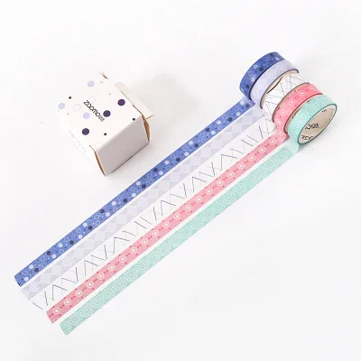 C 5 рулонов/комплект тонкий лента Washi, фото альбом, ежедневник, сделай сам, декоративная изоляционная лента, в японском стиле Стикеры Скрапбукинг Основные лента - Цвет: C
