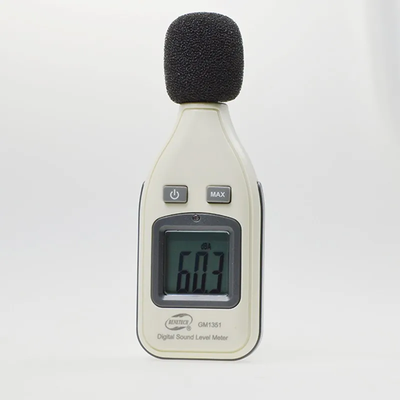 Цифровой измеритель уровня звука тестер шума GM1351 Noisemeter In Decibels LCD экран карта