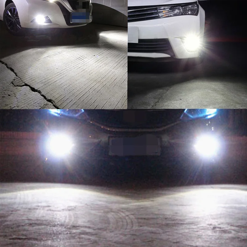FLYCAR 2 шт. холодный белый 1000 люмен LED H16 4014 66SMD Автомобильная противотуманная фара