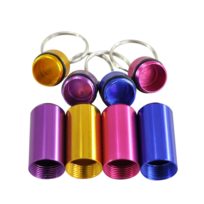 Бесплатная доставка 5 шт. дорожный алюминиевый сплав коробка для таблеток Брелок