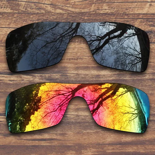 ToughAsNails Polarized Replacement Lenses for Oakley Batwolf Sunglasses- Multiple Options - Цвет линз: Black and Fire Red