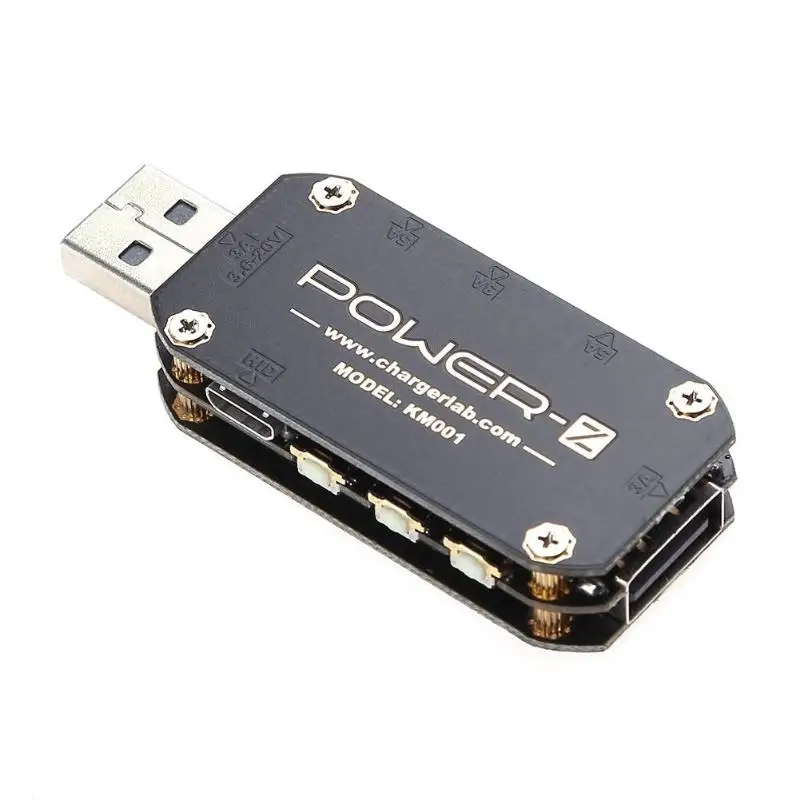 ATORCH power-Z USB тестер тип-c PD QC 3,0 2,0 зарядное устройство Напряжение Ток пульсация двойной тип-c KM001 вольт метр банк питания детектор