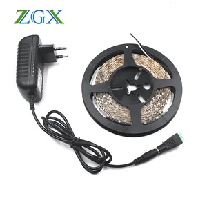2835 RGB Светодиодные ленты светильник Тира лампы Neon белый ТВ задняя светильник вечерние Декор гибкая лента диод контроллер 12V адаптер в комплекте