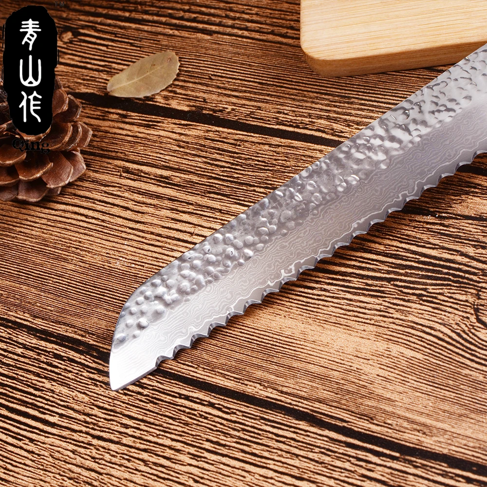 Нож пищевой японский из дамасской стали 8 дюймов 67 слоев|japanese damascus knives|damascus knives