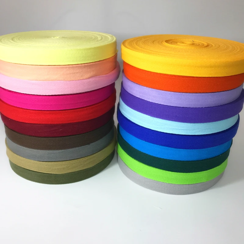 

Handmade diy clothes acessories colorful 100% cotton herringbone ribbon tape 20MM*10yards,free shipping