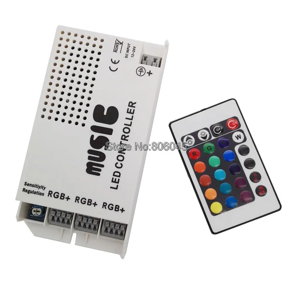 DC12V 24V 9A 3x3A музыкальная резонаторная Управление RGB светодиодный С 24Key Беспроводной