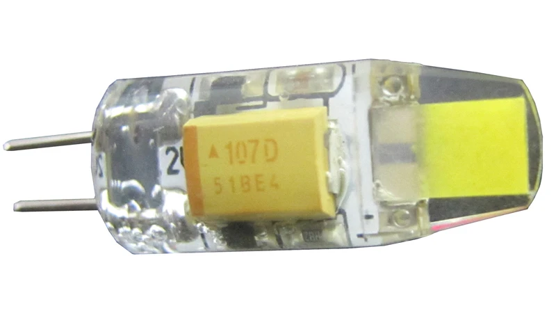 Мини-светодиодная лампа G4 COB светильник ная 1 5 Вт 2 DC/AC 12 в теплый белый 3000K-3500K