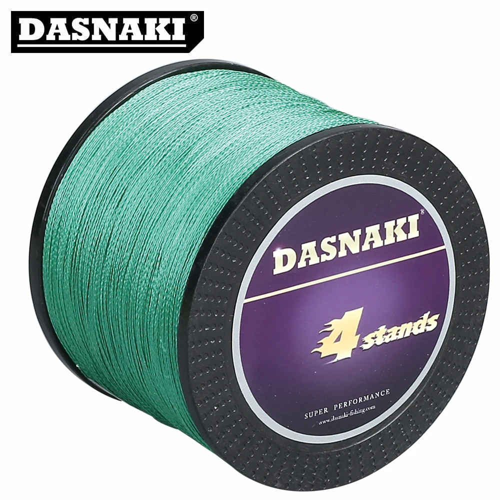 DASNAKI 500 м 12 100LB 4 нити PE плетеная супер Летающая леска 6 цветов на выбор