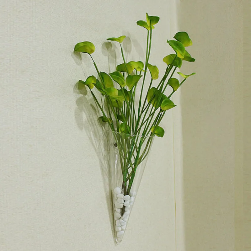 

Romantic fashion transparent 1958 taper glass vase home decoration fashion decoration