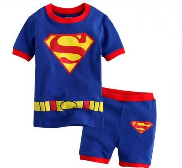 New Arrivals 2pcs Baby Boys Kids Children Short Sleeve Cartoon Pajamas Sleepwear Homewear T-shirt Top Pants Clothing Sets SP24 | Детская