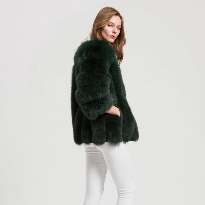 Jancoco Max опт/розница 10 цветов женская меховая куртка из натурального Лисьего меха или женская зимняя Модная Меховая куртка S1589