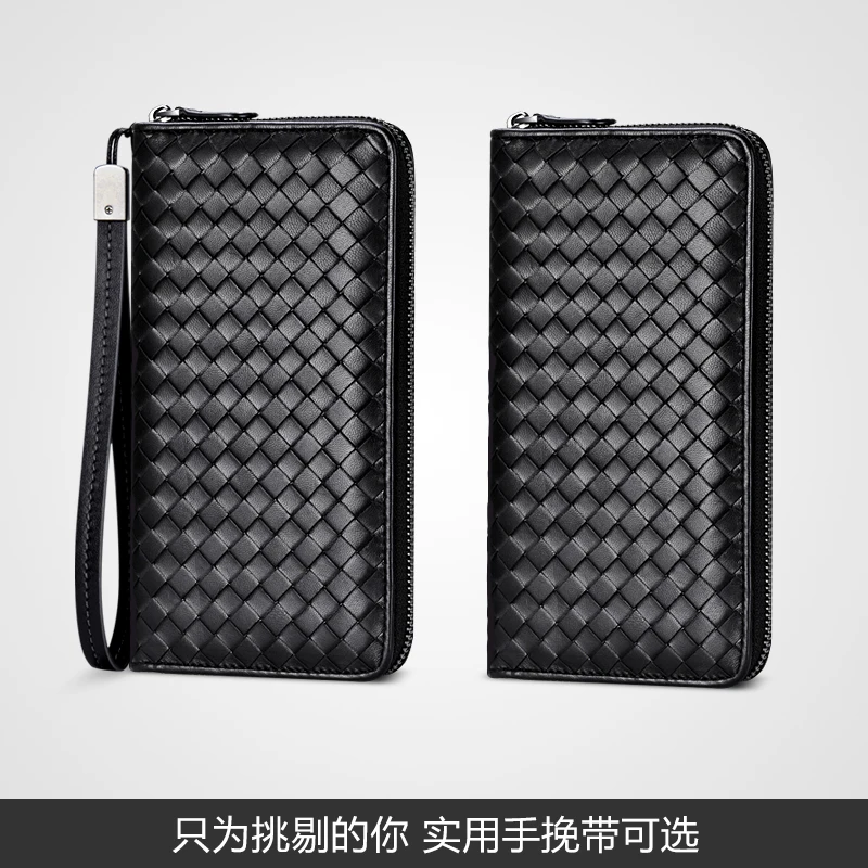 Новый кошелек из натуральной кожи плетеный клатч овечьей сумка-кошелек | Багаж и