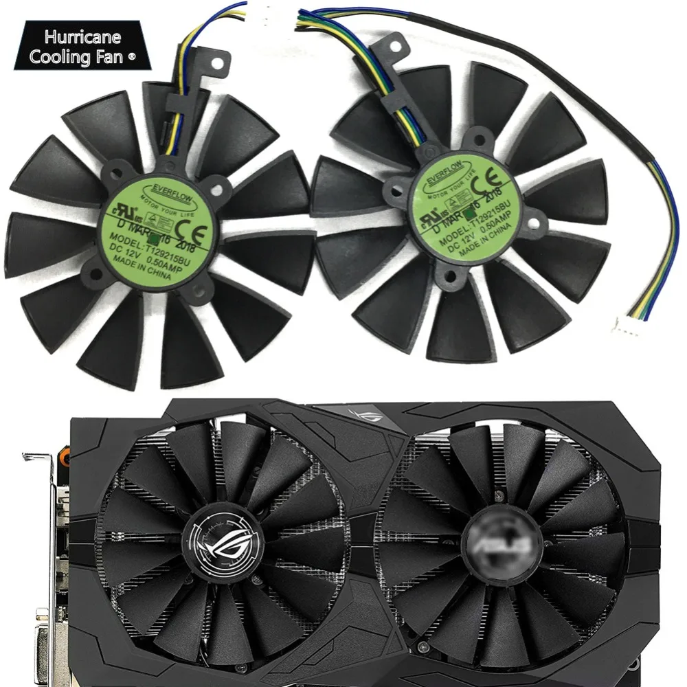 87 мм T129215BU T129215SU Графика карты вентилятор для ASUS ROG STRIX двойной GTX 1070 GTX 1060/RX 470/570/580 RX570 RX580 RTX2060
